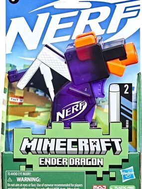 Hasbro Nerf MicroShots Minecraft Ender Dragon Mini Blaster, Minecraft Dragon Mob